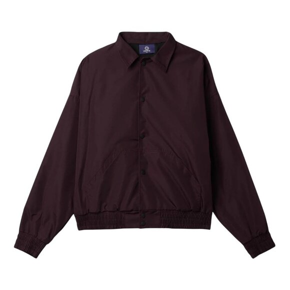 CNCPTS Oxford Nylon Coaches Jacket in Ox Blood - Picture 1 of 4